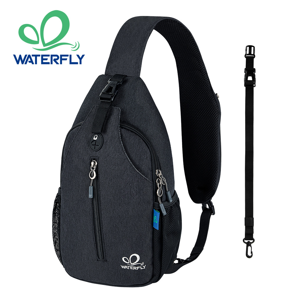 Edc Carry Bag - WATERFLY กระเป๋าสะพายข้างกระเป๋าสะพายข้างกระเป๋าคาดหน้าอก Daypack กระเป๋าสะพายเดินป่าขนาดเล็กสําหรับผู้ชายผู้หญิงที่มีสายสะพายไหล่ที่เป็นมิตรต่อผิวหนัง