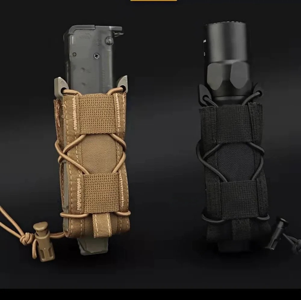 Edc Carry Holster - 9 มม.ปืนพกนิตยสารเดี่ยวกระเป๋า MOLLE MINI MAG HOLSTER