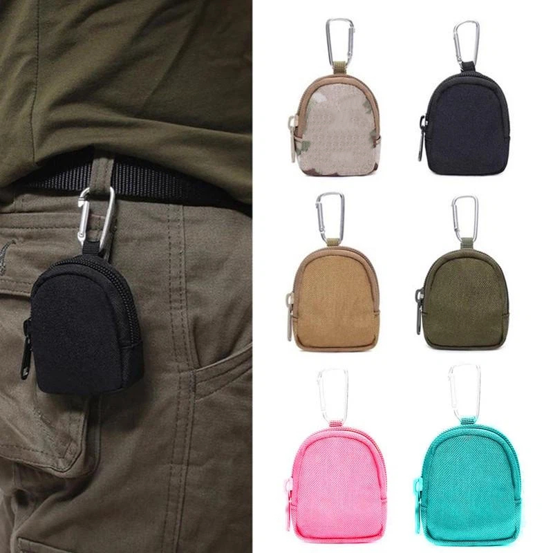 Edc Carry Coins - กระเป๋าใส่กุญแจ EDC แบบยุทธวิธีสำหรับผู้ชาย, กระเป๋าใส่เหรียญแบบมีซิป, พวงกุญแจ, กระเป๋าใส่กุญแจสำหรับพกพาออกนอกบ้าน