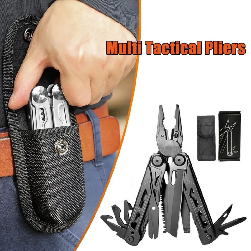 Edc Carry Pliers - คีมพับอเนกประสงค์สำหรับใช้งานกลางแจ้ง EDC เครื่องมืออเนกประสงค์สำหรับการตั้งแคมป์ ตกปลา และพกพาในชีวิตประจำวัน