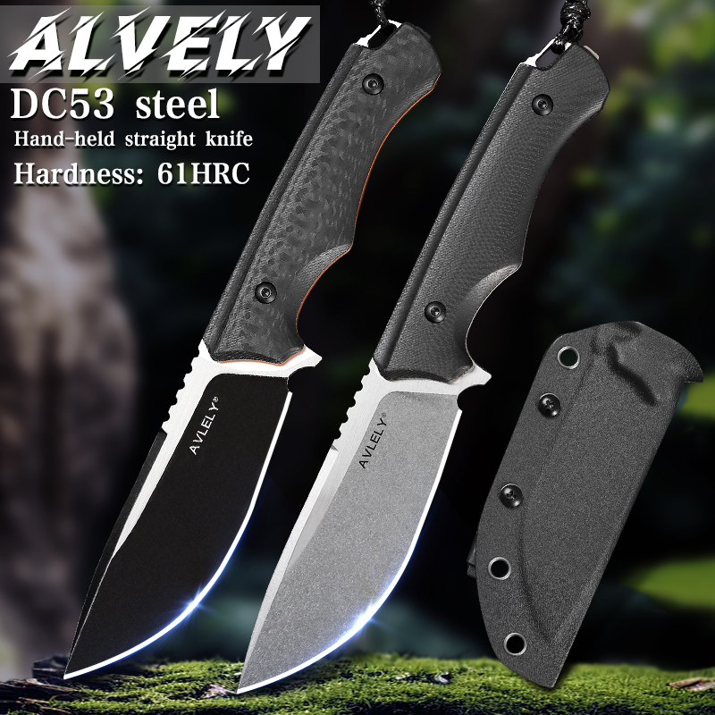 Edc Fixed Blade Deep Carry - มีดใบตรงเหล็ก DC53 ด้ามจับ G10 พร้อมปลอกมีดแบบ K-Type