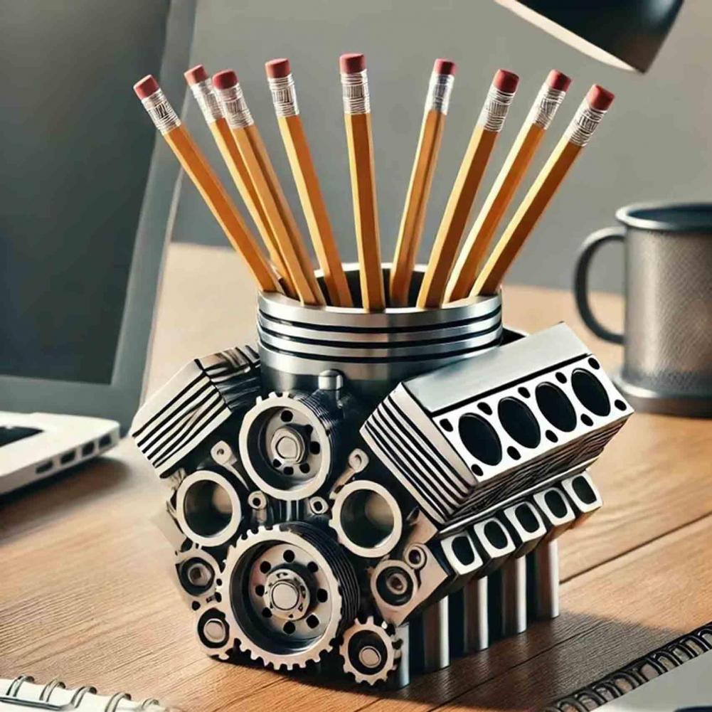 Edc Carry Pen - ผู้ถือปากกาเรซิ่น V8 รถเครื่องยนต์ผู้ถือปากกาที่ไม่ซ้ํากันเครื่องเขียนสําหรับ Home Office Decor