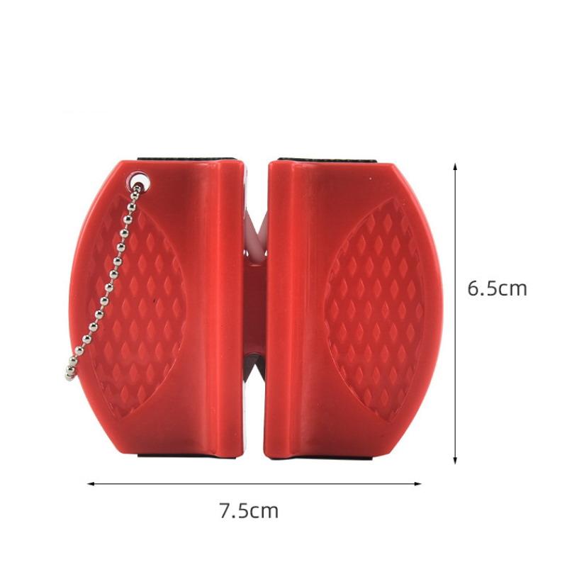 Pocket Knife Ceramic - เครื่องลับมีดเซรามิกแบบพกพา สำหรับการตั้งแคมป์และเดินป่ากลางแจ้ง เครื่องลับมีดขนาดเล็กแบบสองด้าน ใช้งานได้ทั้งแบบหยาบและละเอียด