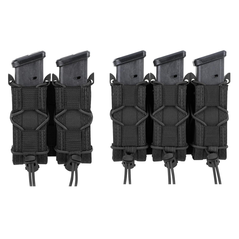 Edc Carry Holster - ซองใส่แม็กกาซีนปืนพก 9 มม. แบบสอง/สามแถว พร้อมระบบโมลล์ สำหรับใส่ไฟฉายล่าสัตว์