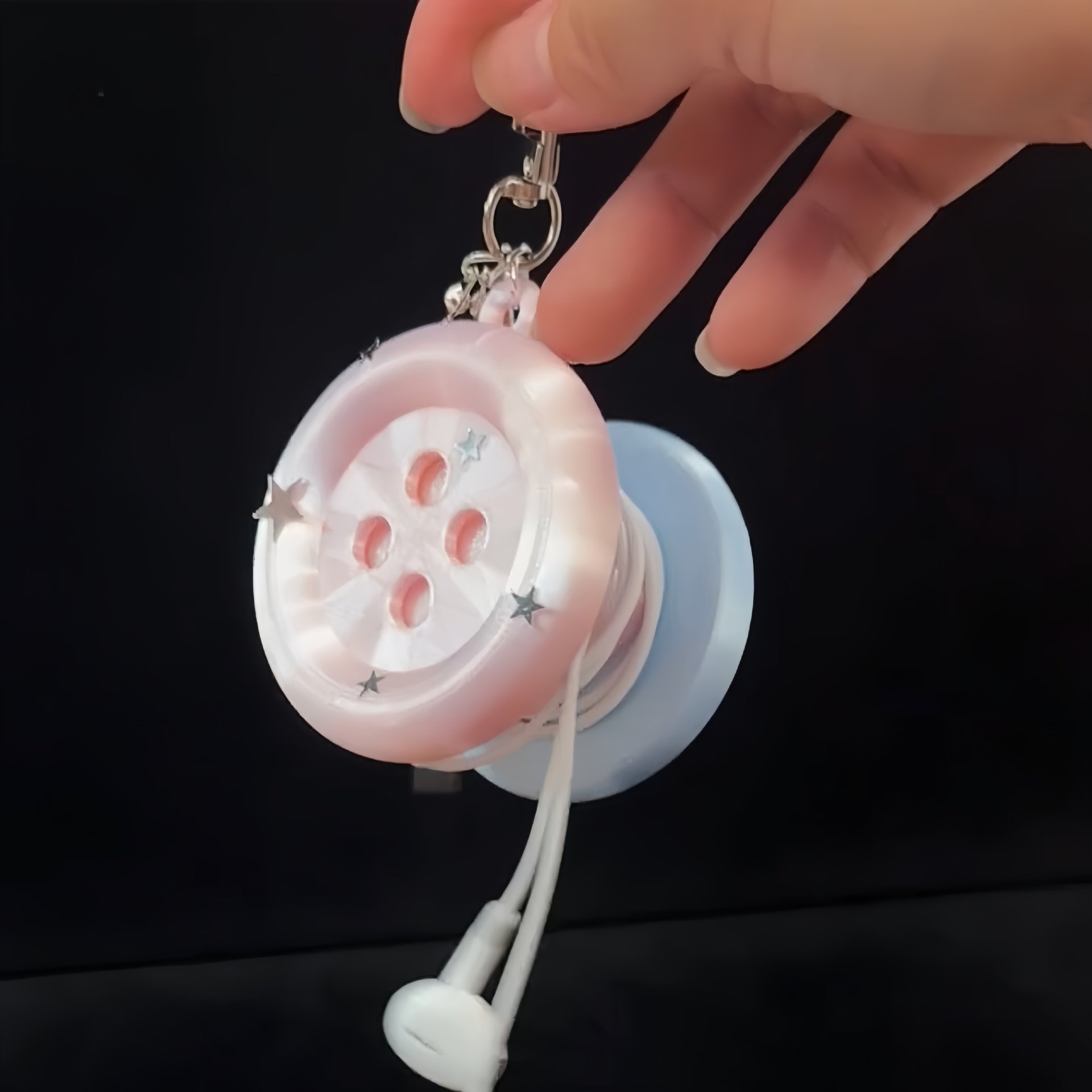 พวงกุญแจรูปดาวกลม 3D น่ารัก ที - Cable Winder Keychain บทวิจารณ์และราคา