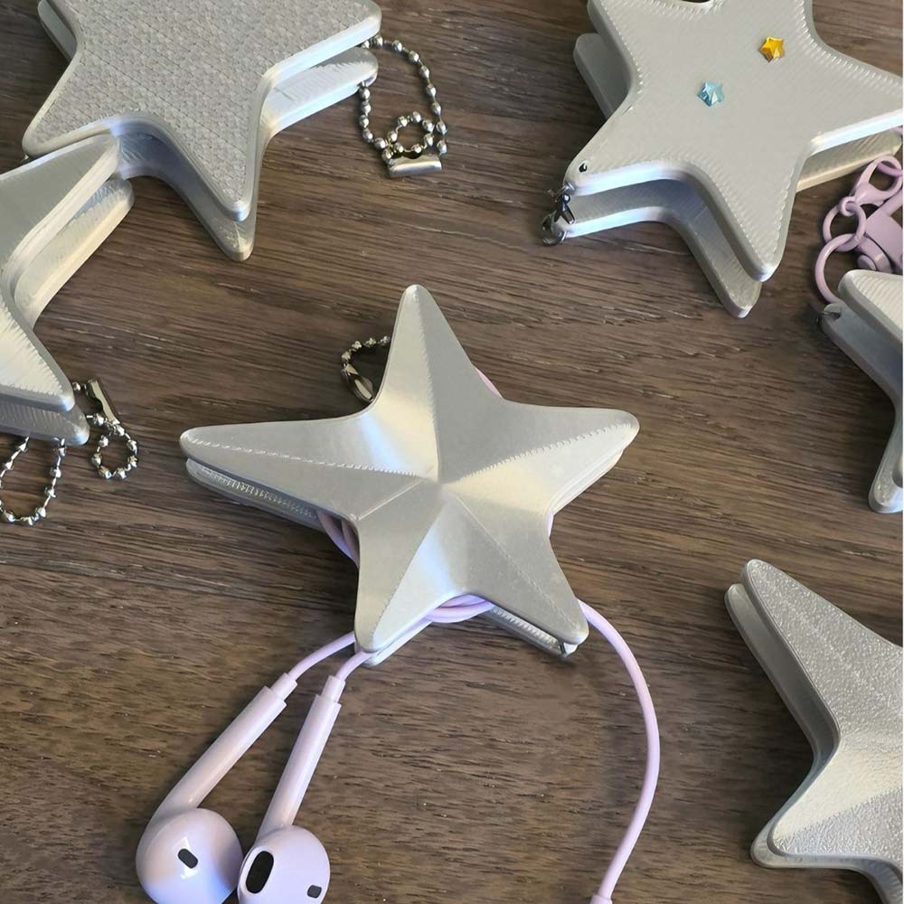 ที่เก็บสายเคเบิลรูปดาว 3 มิติ  - Cable Winder Keychain บทวิจารณ์และราคา