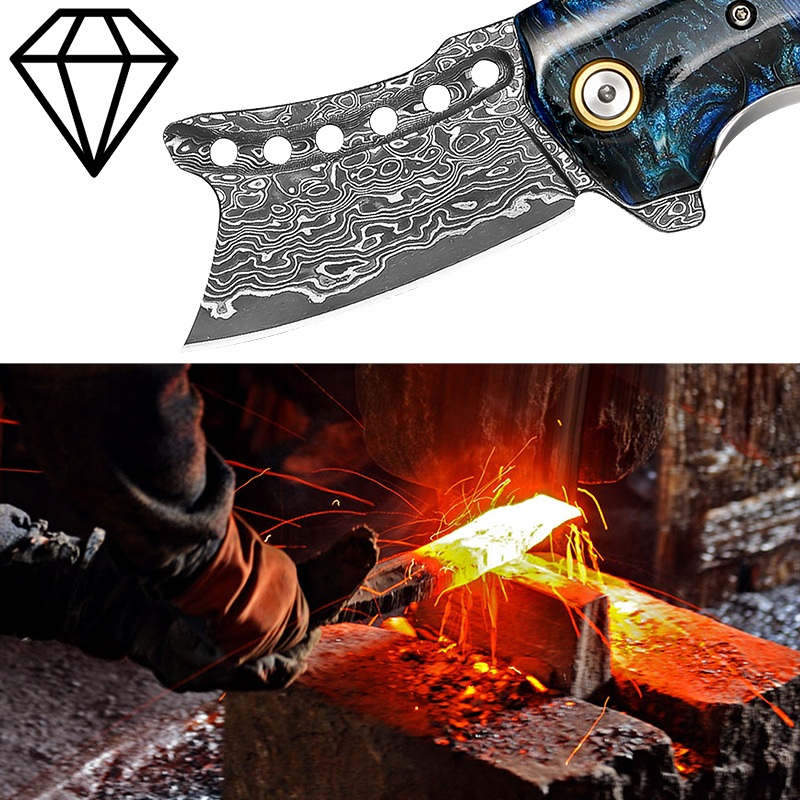 มีดพกพาเหล็กดามัสกัสทำมือ, มีด - Edc Carry Pocket Knife บทวิจารณ์และราคา