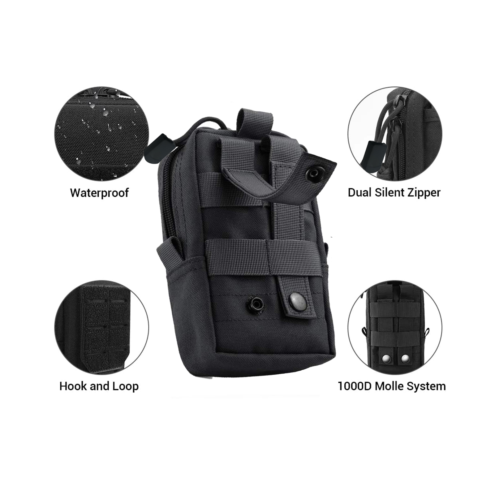 ยุทธวิธีMolleกระเป๋าเอวกระเป๋า - Edc Carry Bag บทวิจารณ์และราคา