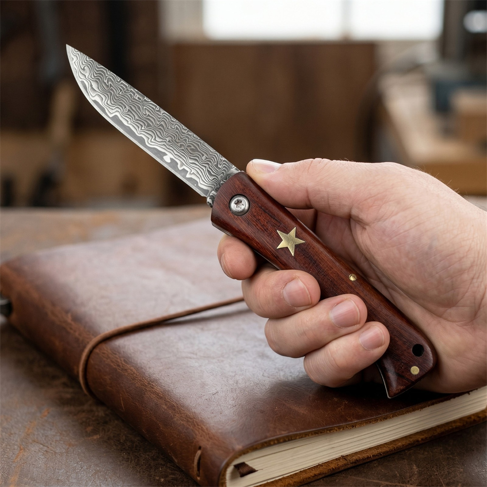 มีดพับดามัสกัสขนาดกะทัดรัดสำหร - Edc Fixed Blade Deep Carry บทวิจารณ์และราคา